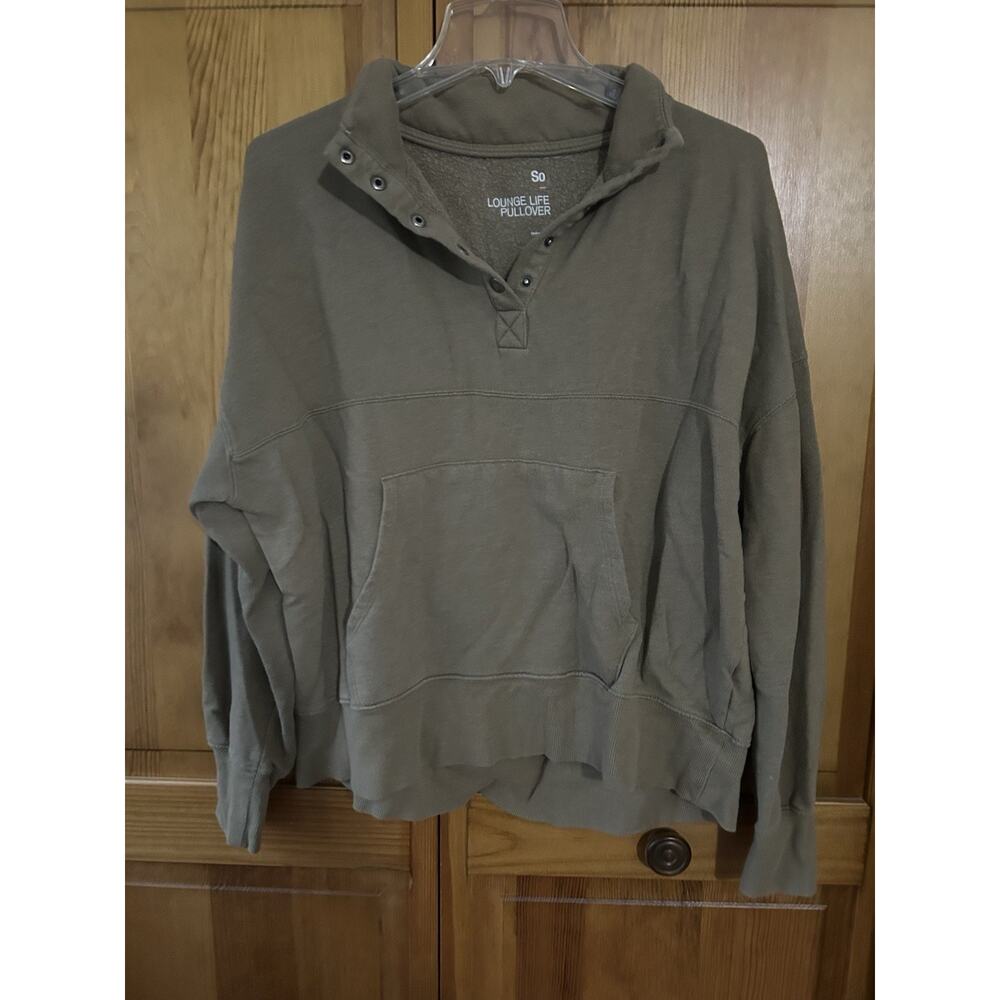 Women’s SO Lounge Life Pullover Sweatshirt Camel Size L